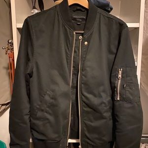 All Saints Bomber Jacket Size Medium Black